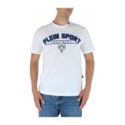 Plein Sport Vit Tryckt T-Shirt White, Herr