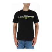 Plein Sport Svart Tryckt T-shirt Black, Herr