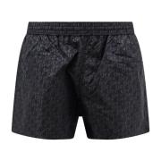 Off White Logo Nylon Badshorts Black, Herr