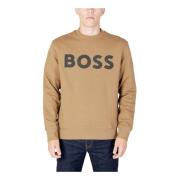 Hugo Boss Tryckt långärmad sweatshirt för män Brown, Herr