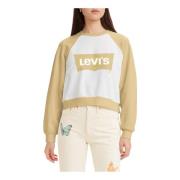 Levi's Gul Tryckt Sweatshirt för Kvinnor Yellow, Dam
