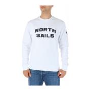 North Sails Klassisk Vit Långärmad Sweatshirt White, Herr