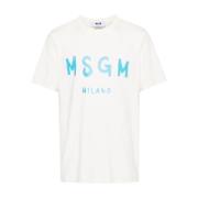 Msgm Stiliga T-shirts White, Herr