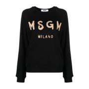Msgm Stiliga Sweatshirts Black, Dam