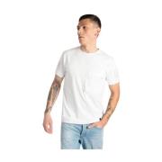 Duno Andningsbar bomull T-shirt med framficka White, Herr