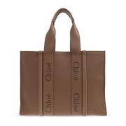 Chloé Stor shopper-väska i trä Brown, Dam