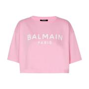 Balmain Paris T-shirt Pink, Dam