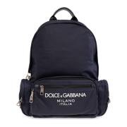 Dolce & Gabbana Ryggsäck med logotyp Blue, Herr