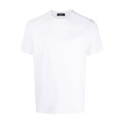 Herno Herr T-shirt med korta ärmar i vitt med svart logotyp White, Her...