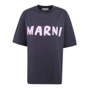 Marni L2B99 Blublack T-Shirt Blue, Dam