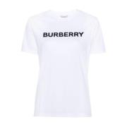 Burberry Vit Bomull T-Shirt White, Dam