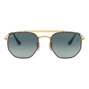 Ray-Ban Marshal Sunglasses in Gold Havana/Blue Shaded Blue, Herr