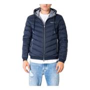 Armani Exchange Blå Zip-Up Huva Jacka Blue, Herr