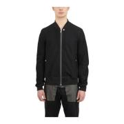 Rick Owens Läder Bomberjacka Black, Herr