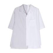 Lanvin Multifärgad Poplin Panelerad Skjorta White, Herr