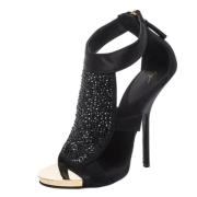 Giuseppe Zanotti Pre-owned Pre-owned Canvas sandaler Black, Dam