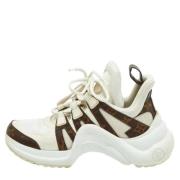 Louis Vuitton Vintage Pre-owned Belagd canvas sneakers White, Dam