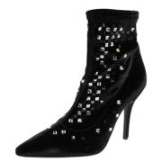 Giuseppe Zanotti Pre-owned Pre-owned Sammet stvlar Black, Dam