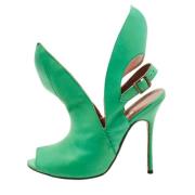 Manolo Blahnik Pre-owned Pre-owned Laeder sandaler Green, Dam