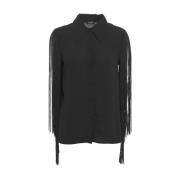 Liu Jo Stilfull ärmlös skjorta med fransar Black, Dam