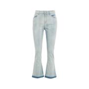 Department Five Flared Cut Jeans med Bältesöglor Blue, Dam