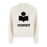 Isabel Marant Étoile Stilren Felpe Sweatshirt Beige, Dam