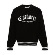 Carhartt Wip Nylon Logo Sweater Black, Herr