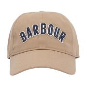 Barbour Campbell Cap - Bomull Varsity Logo Beige, Unisex