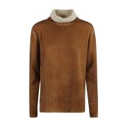 Alessandro Aste Kamel Ull Kasmir Turtlenecktröja Brown, Dam