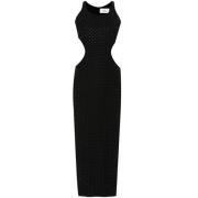 Chiara Ferragni Collection Svarta klänningar med 980 Strass Black, Dam