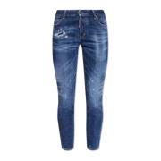 Dsquared2 Jennifer jeans med mediumhög midja Blue, Dam