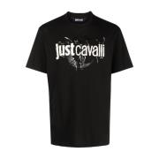 Just Cavalli Svarta Grafiska T-shirts och Polos Black, Herr