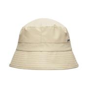 Rains Bucket Hat med låg silhuett och sömnad detaljer Beige, Unisex