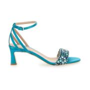 Alberta Ferretti Klarblå Triangel Sandaler Blue, Dam