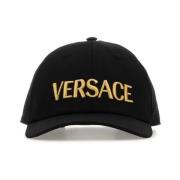 Versace Svart bomull baseballkeps Black, Herr