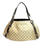 Gucci Vintage Pre-owned Canvas gucci-vskor Beige, Dam