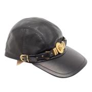 Versace Pre-owned Pre-owned Laeder hattar-och-kepsar Black, Dam