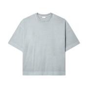 Dries Van Noten Grå Bomull T-shirt med Oversized Passform Gray, Herr