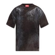 Diesel ‘T-Buxt’ T-shirt med logotyp Gray, Dam