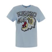 Kenzo Bomull T-shirt Blue, Dam