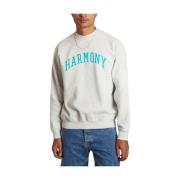Harmony Universitets Sweatshirt i ekologisk bomull Gray, Herr