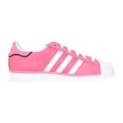 Adidas Originals Rosa Damsneakers med Vita Ränder Pink, Dam
