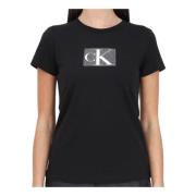Calvin Klein Jeans Svart T-shirt med paljetter Black, Dam