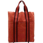 Hermès Vintage Pre-owned Canvas totevskor Red, Dam