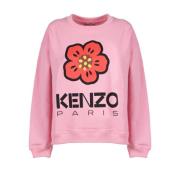 Kenzo Vanlig Sweatshirt med Boke Flower Logo Pink, Dam