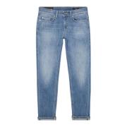 Dondup Monroe Skinny Fit Cropped Jeans Blue, Dam