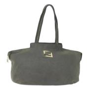 Fendi Vintage Pre-owned Laeder totevskor Gray, Dam