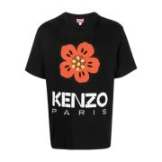 Kenzo Svart Logo-Print T-shirt Black, Herr