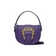 Versace Jeans Couture Lila Handväska med Justerbar Avtagbar Rem Purple...