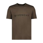 Givenchy Logo Print T-Shirt Brown, Herr